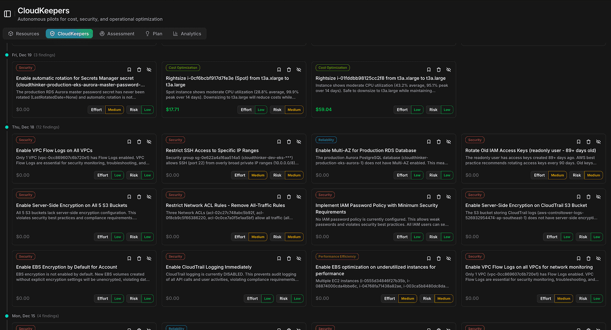 AI-Powered Cloud Guardrails Dashboard