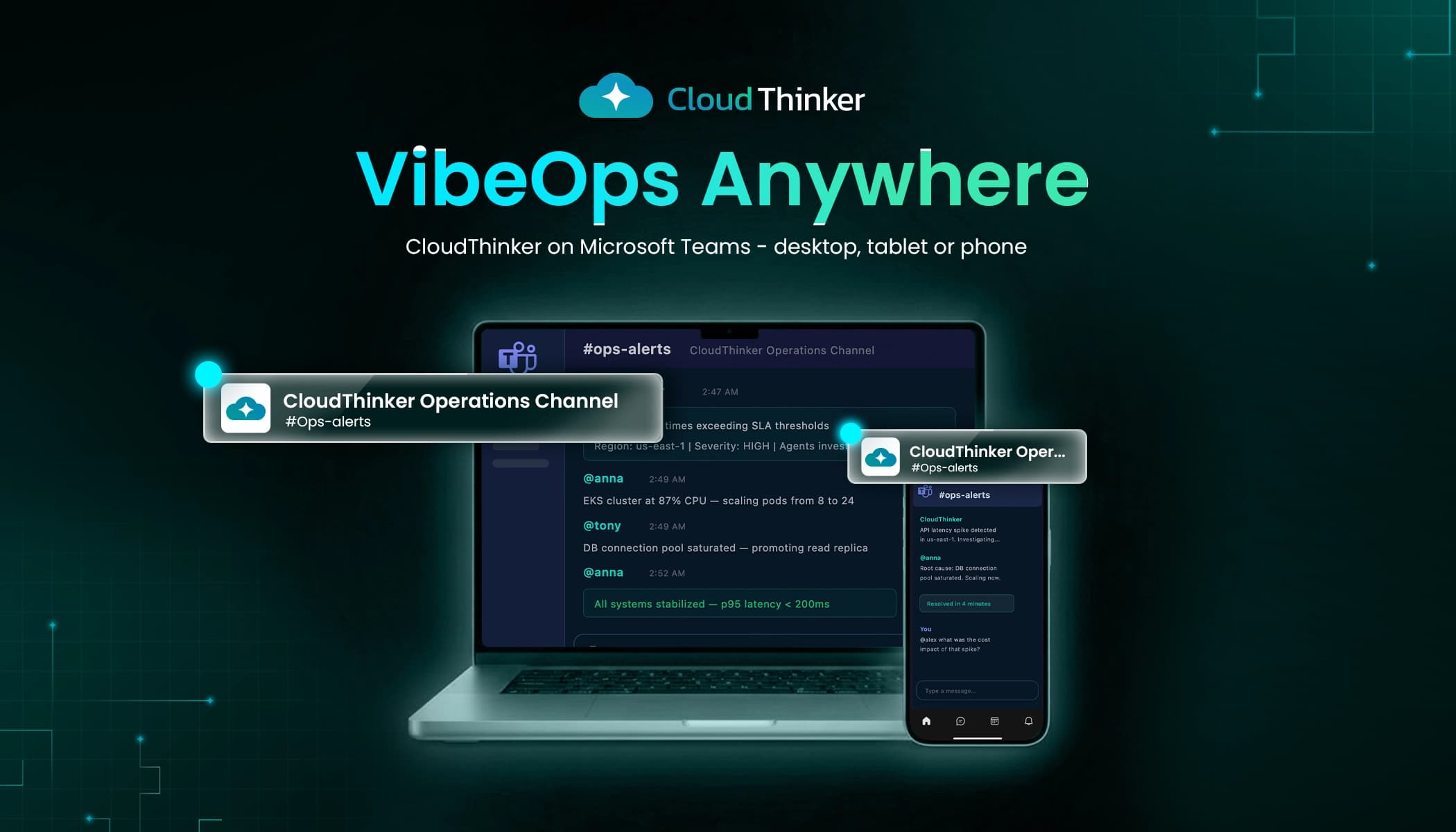 Cover Image for VibeOps Anywhere: CloudThinker Now on Microsoft Teams