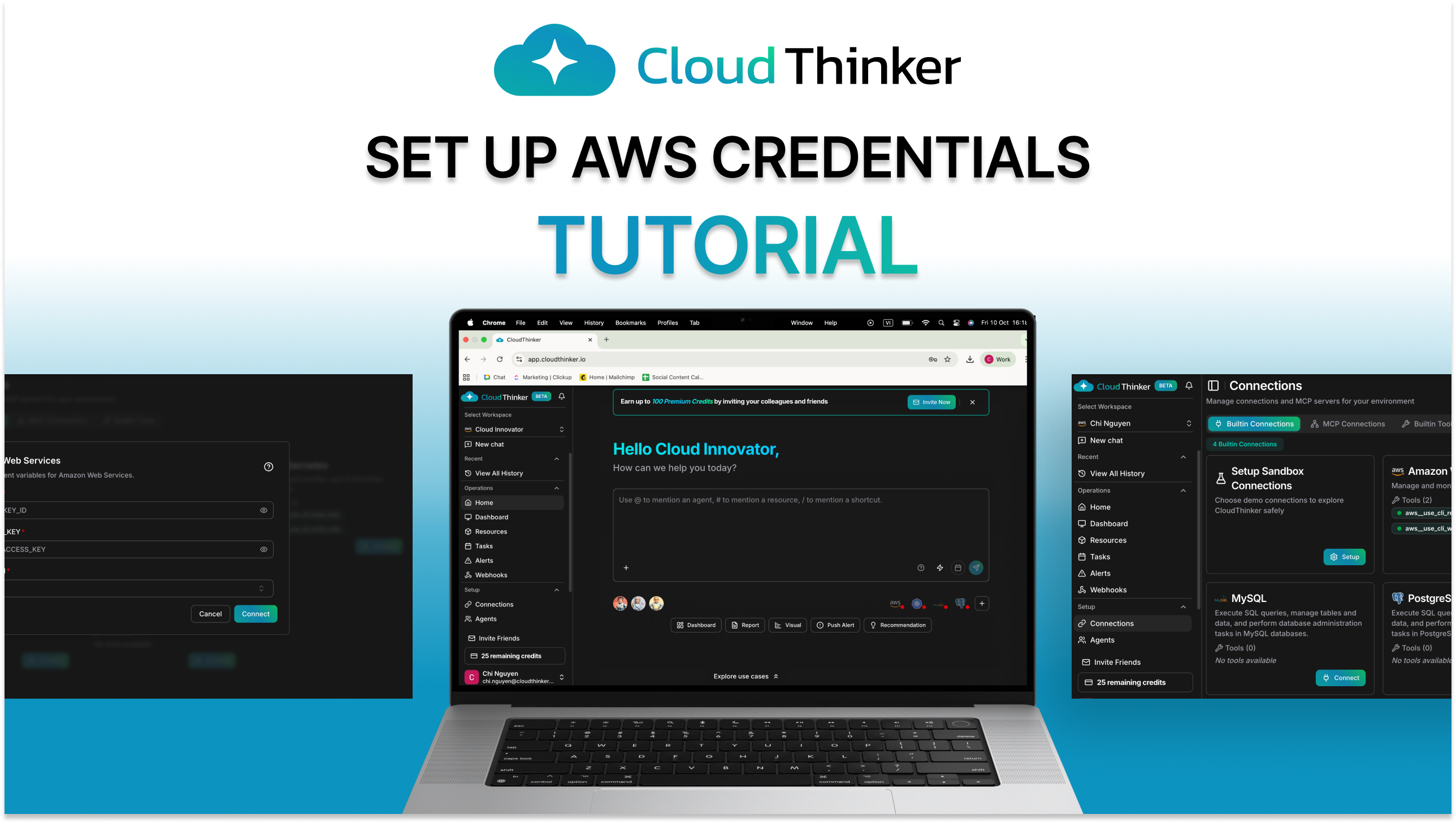 Cover Image for CloudThinker Tutorial 2025: How to set up credentials for AWS