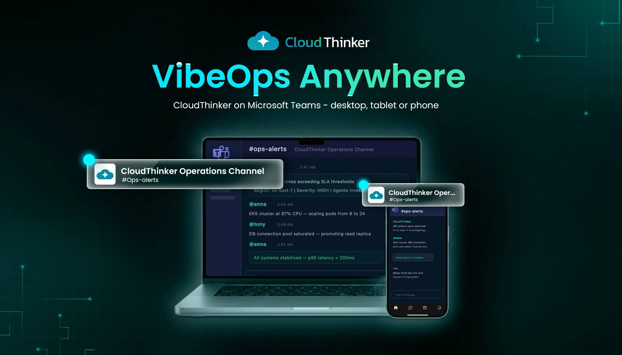 VibeOps Anywhere: CloudThinker Now on Microsoft Teams | CloudThinker